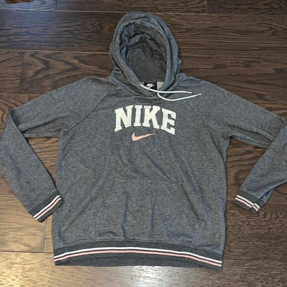 Nike Women's Long Sleeve Pullover Terry Fleece Hoodie Hooded Sweatshirt M - Picture 1 of 3